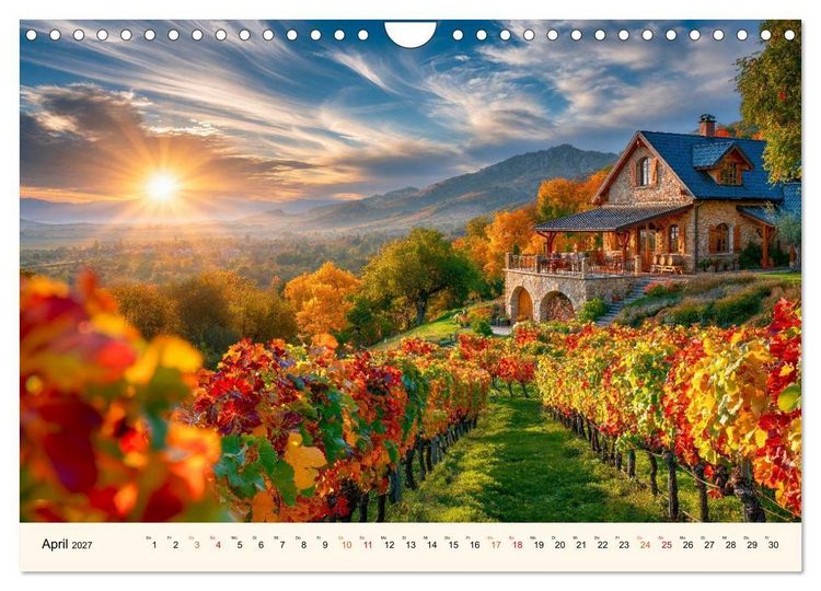 Produktbild: Wein - Tradition &middot; Kellerkunst &middot; Herkunft (Wandkalender 2027 DIN A4 quer), CALVENDO Monatskalender