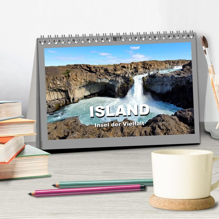 Produktbild: Island Insel der Vielfalt (Tischkalender 2026 DIN A5 quer), CALVENDO Monatskalender