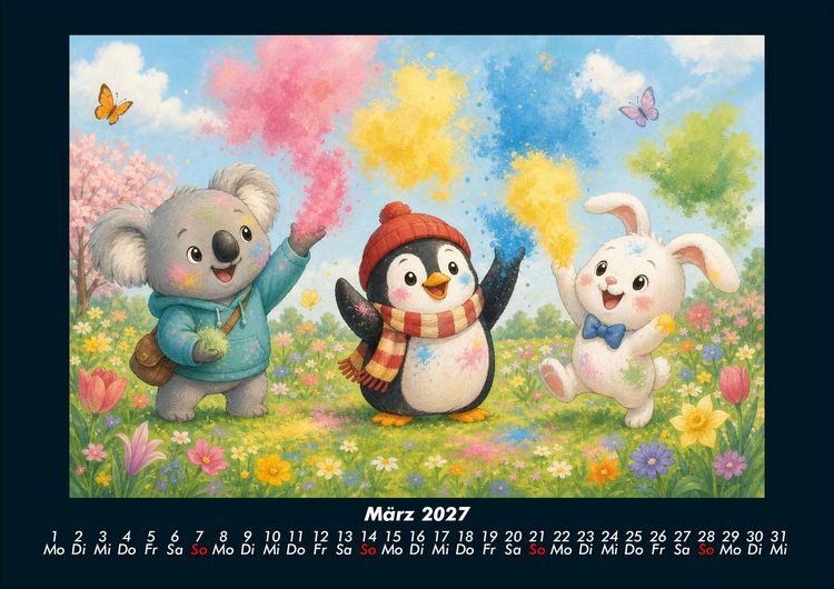 Produktbild: Kiki, Pico & Bouncy feiern durchs Jahr 2027 Fotokalender DIN A4