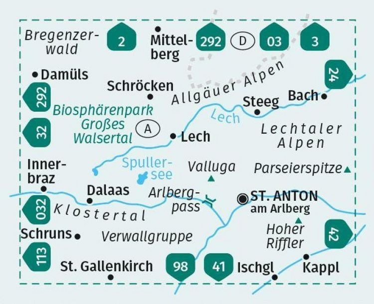Produktbild: KOMPASS Wanderkarte 33 Arlberg, Verwallgruppe 1:50.000