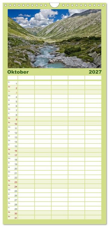 Produktbild: Familienplaner 2027 - Im S&uuml;den von &Ouml;sterreich mit 5 Spalten (Wandkalender, 21 x 45 cm) CALVENDO
