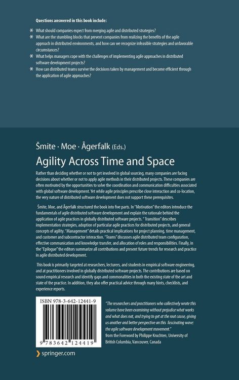 Produktbild: Agility Across Time and Space