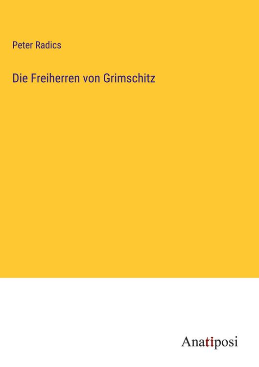 Produktbild: Die Freiherren von Grimschitz