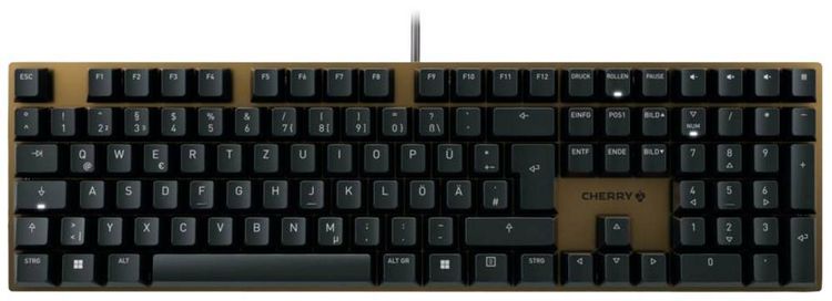 Produktbild: CHERRY KC 200 MX Kabelgebunden Tastatur Deutsch, QWERTZ Schwarz, Bronze