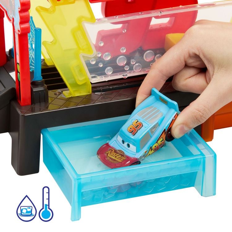 Produktbild: Disney Pixar Cars Autowaschanlagen-Spielset f&uuml;r Rennwagen und Lightning McQueen mit Farbwechseleffekt