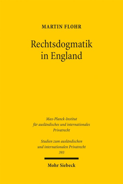 Produktbild: Rechtsdogmatik in England