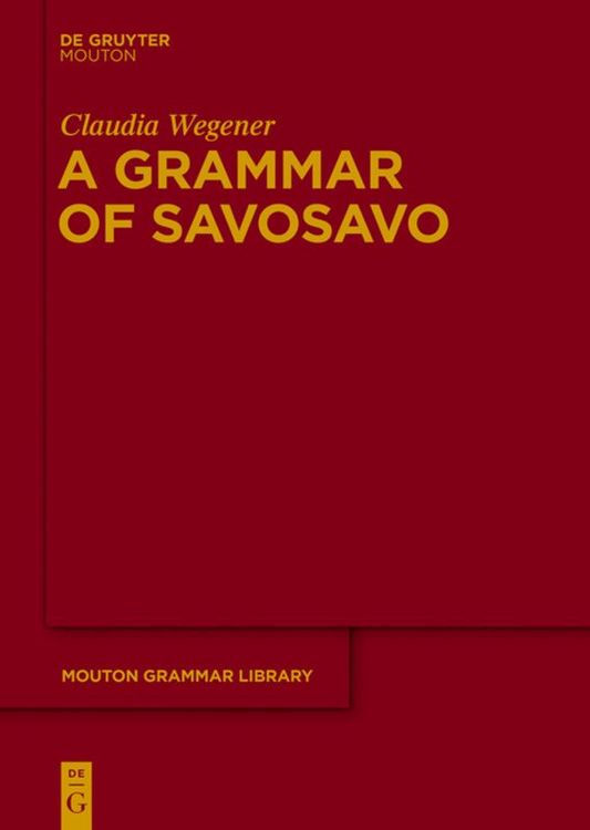 Produktbild: A Grammar of Savosavo