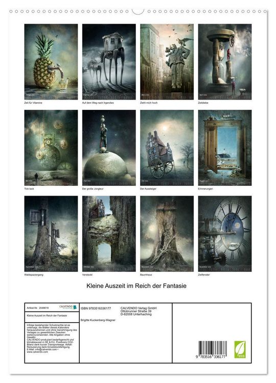 Produktbild: Kleine Auszeit im Reich der Fantasie (hochwertiger Premium Wandkalender 2026 DIN A2 hoch), Kunstdruck in Hochglanz