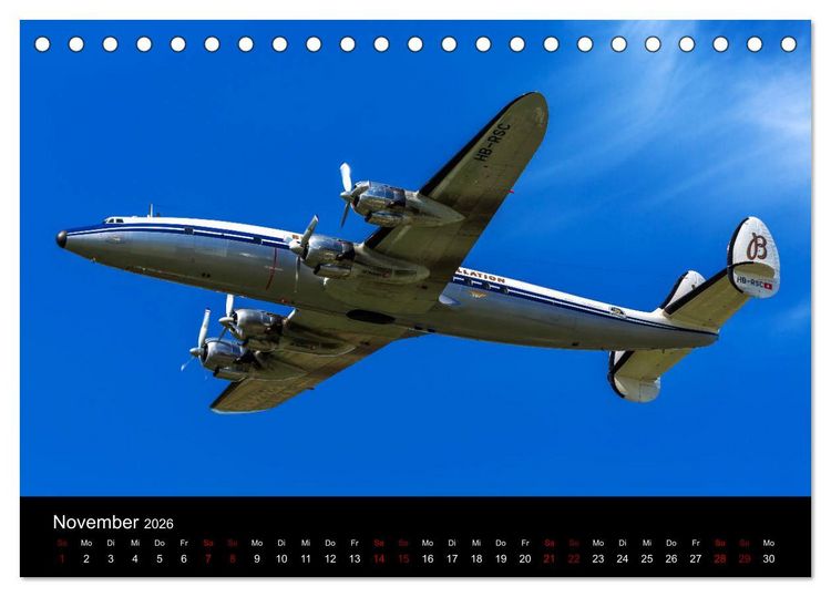 Produktbild: Oldtimer am Himmel (Tischkalender 2026 DIN A5 quer), CALVENDO Monatskalender