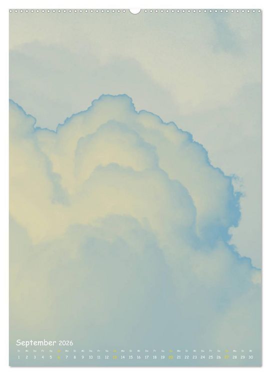 Produktbild: Aquarelle am Himmel (hochwertiger Premium Wandkalender 2026 DIN A2 hoch), Kunstdruck in Hochglanz