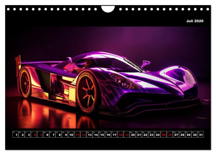 Produktbild: Surreale Cyber Cars (Wandkalender 2026 DIN A4 quer), CALVENDO Monatskalender