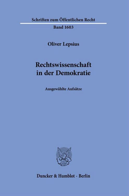 Produktbild: Rechtswissenschaft in der Demokratie