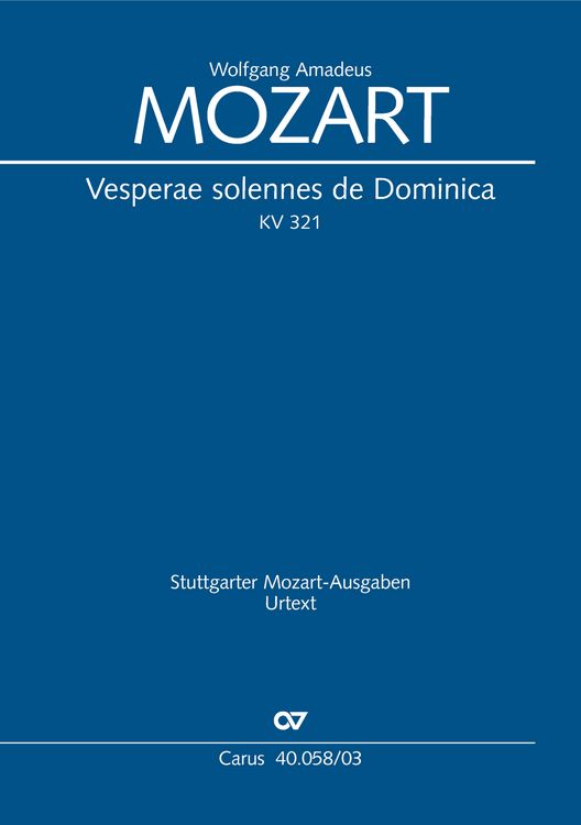 Produktbild: Vesperae solennes de Dominica (Klavierauszug)