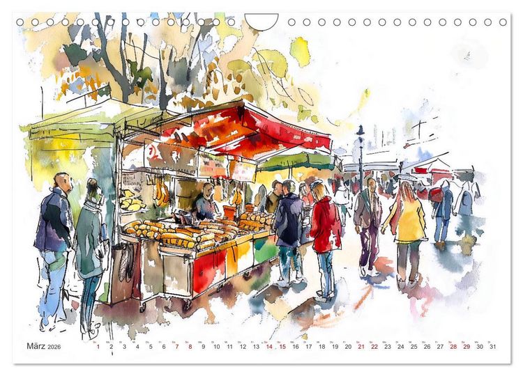 Produktbild: Berlin Impressionen - Kunstvolle Stadtansichten der Seele Berlins (Wandkalender 2026 DIN A4 quer), CALVENDO Monatskalender