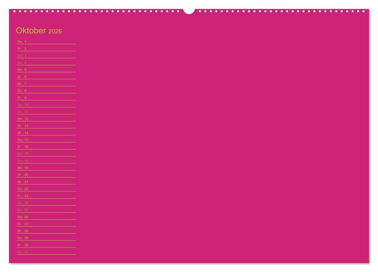 Produktbild: Bastel-Geburtstagskalender pink / Geburtstagskalender (Wandkalender 2026 DIN A2 quer), CALVENDO Monatskalender