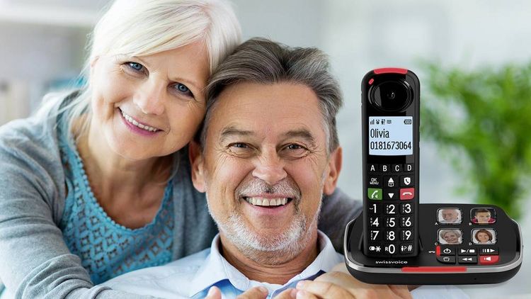 Produktbild: SwissVoice Xtra 2355 Duo Schnurloses Seniorentelefon Anrufbeantworter, Foto-Tasten, Freisprechen, f&uuml;r H&ouml;rger&auml;te kompatibel, Wahlwiederholung Beleuc
