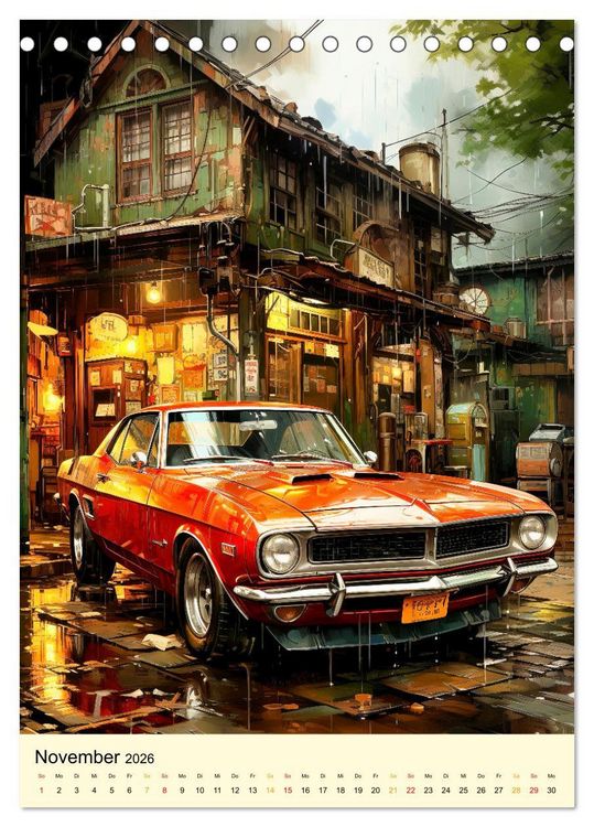 Produktbild: Nostalgic Cars der Traum (Tischkalender 2026 DIN A5 hoch), CALVENDO Monatskalender