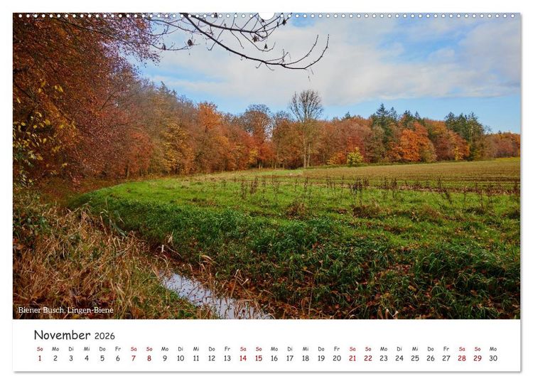 Produktbild: Emsland Impressionen (hochwertiger Premium Wandkalender 2026 DIN A2 quer), Kunstdruck in Hochglanz
