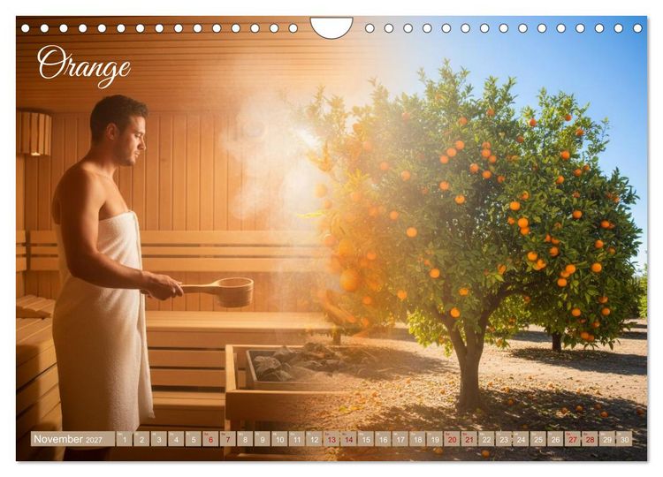 Produktbild: Sauna - Hitze, Duft, Genuss (Wandkalender 2027 DIN A4 quer), CALVENDO Monatskalender