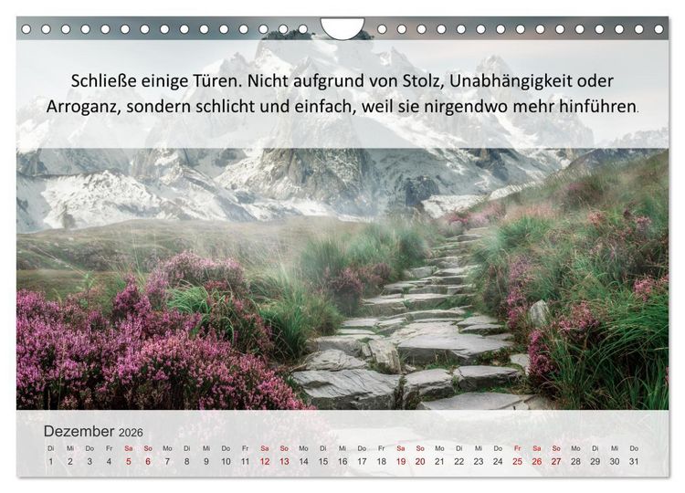 Produktbild: Motivationsspr&uuml;che Erfolgsweg (Wandkalender 2026 DIN A4 quer), CALVENDO Monatskalender
