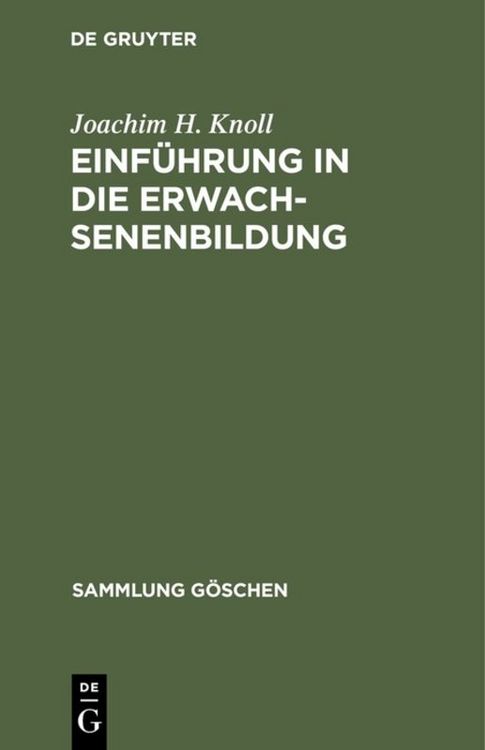 Produktbild: Einf&uuml;hrung in die Erwachsenenbildung