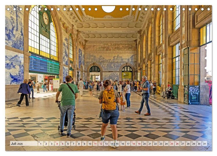 Produktbild: Portugal - Porto, Coimbra, Lissabon (Wandkalender 2026 DIN A4 quer), CALVENDO Monatskalender