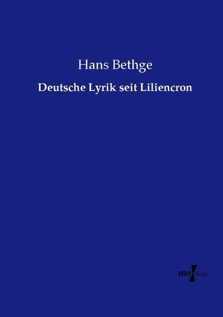 Produktbild: Deutsche Lyrik seit Liliencron