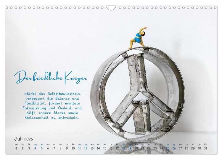 Produktbild: Yoga - Kleine Figur, gro&szlig;e Wirkung (Wandkalender 2026 DIN A3 quer), CALVENDO Monatskalender