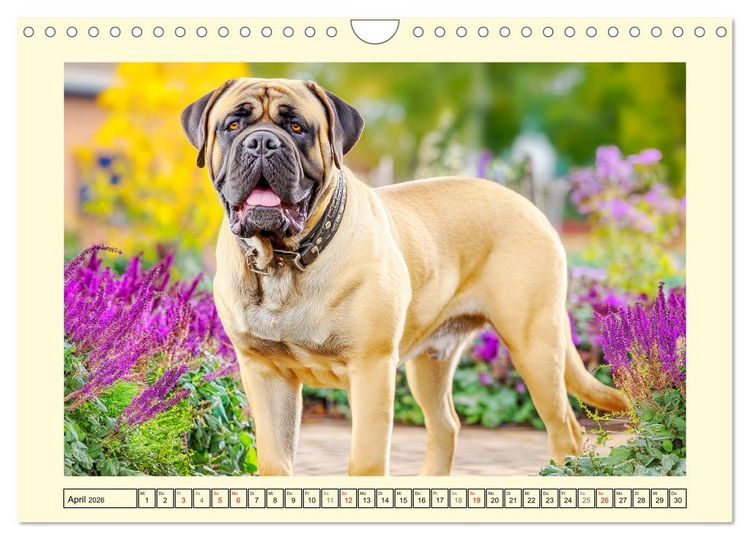Produktbild: Bullmastiff im Portr&auml;t. Kraftvolle Hunde mit sanftem Wesen (Wandkalender 2026 DIN A4 quer), CALVENDO Monatskalender