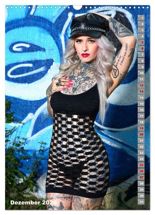 Produktbild: Beauty Tattoo Girls (Wandkalender 2026 DIN A3 hoch), CALVENDO Monatskalender
