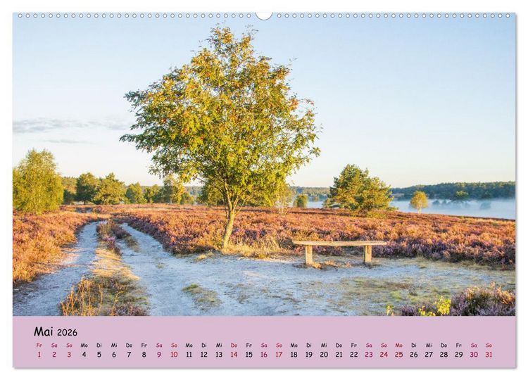 Produktbild: L&uuml;neburger Heide Wege (Wandkalender 2026 DIN A2 quer), CALVENDO Monatskalender