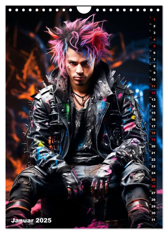 Produktbild: CYBERPUNK Urcoole Typen (Wandkalender 2025 DIN A4 hoch), CALVENDO Monatskalender