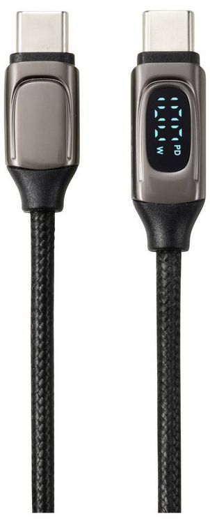 Produktbild: Renkforce USB-Kabel USB 2.0 USB-C&reg; Stecker, USB-C&reg; Stecker 1.00 m Silber (metallic) RF-6249318