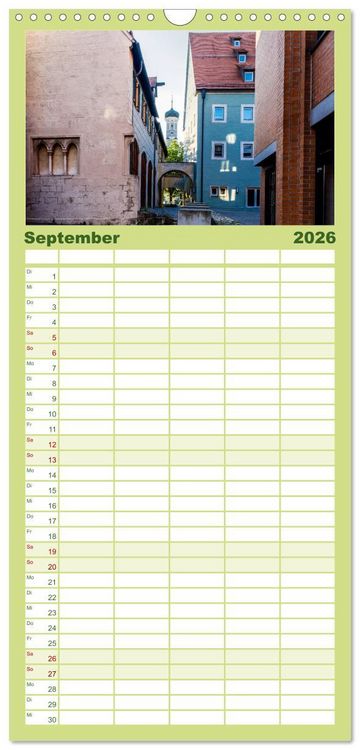 Produktbild: Familienplaner 2026 - Ulm einfach liebenswert mit 5 Spalten (Wandkalender, 21 x 45 cm) CALVENDO