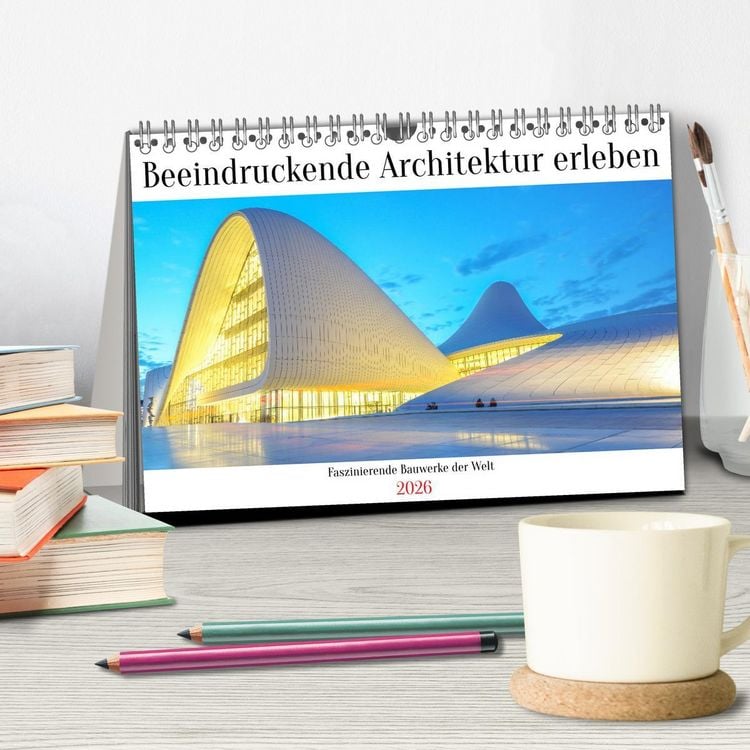 Produktbild: Beeindruckende Architektur erleben (Tischkalender 2026 DIN A5 quer), CALVENDO Monatskalender