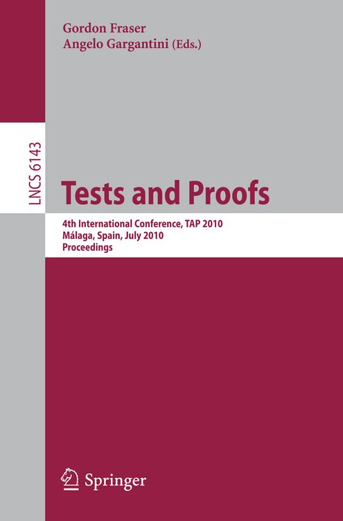 Produktbild: Tests and Proofs