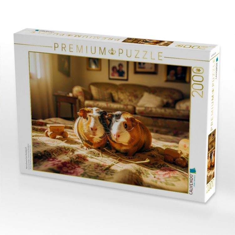 Produktbild: CALVENDO Puzzle Meerschweinchen Nostalgisch. | 2000 Teile Lege-Gr&ouml;&szlig;e 90x67cm Foto-Puzzle f&uuml;r gl&uuml;ckliche Stunden