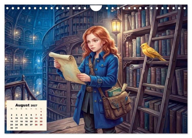 Produktbild: Kleine Entdecker auf magischen Reisen - Fantasy-Welten f&uuml;r Kinder (Wandkalender 2027 DIN A4 quer), CALVENDO Monatskalender