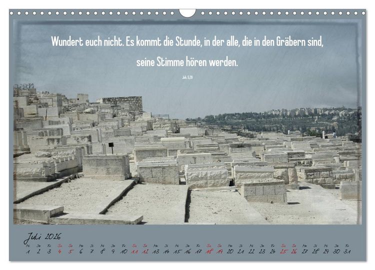 Produktbild: Mit der Bibel in der Hand durch das Heilige Land - Jerusalem (Wandkalender 2026 DIN A3 quer), CALVENDO Monatskalender