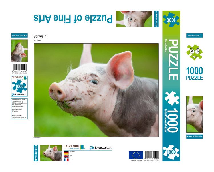 Produktbild: CALVENDO Puzzle Schwein | 1000 Teile Lege-Gr&ouml;&szlig;e 64x48cm Foto-Puzzle f&uuml;r gl&uuml;ckliche Stunden