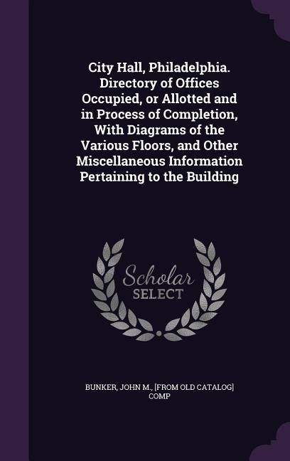 Produktbild: City Hall, Philadelphia. Directory of Offices Occupied, or Allotted and in Process of Completion, With Diagrams of the Various Floors, and Other Misce