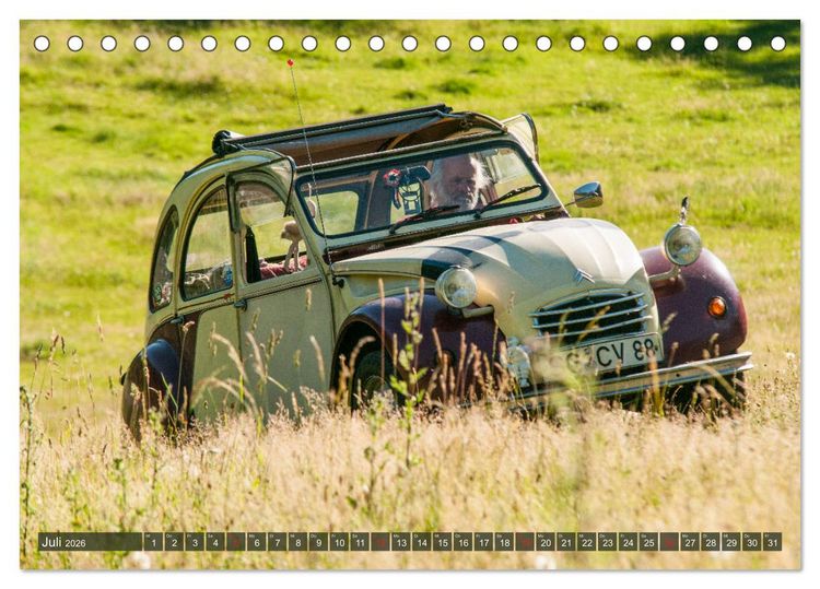 Produktbild: Citro&euml;n 2 CV - Zum Kippen zu schade (Tischkalender 2026 DIN A5 quer), CALVENDO Monatskalender