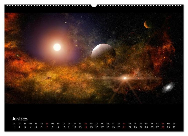 Produktbild: Kosmische Panoramen (Wandkalender 2026 DIN A2 quer), CALVENDO Monatskalender