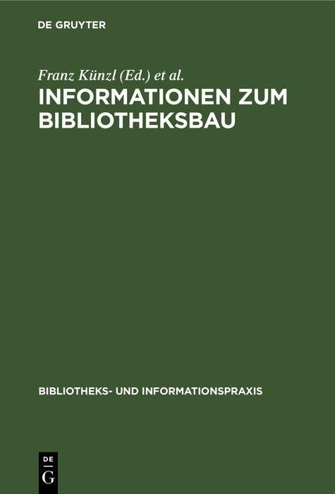 Produktbild: Informationen zum Bibliotheksbau