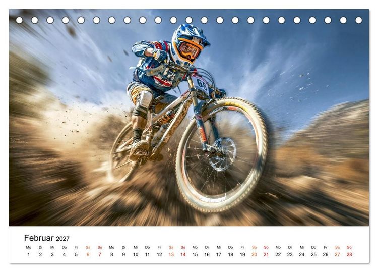 Produktbild: Mountainbike - Trails am Limit (Tischkalender 2027 DIN A5 quer), CALVENDO Monatskalender