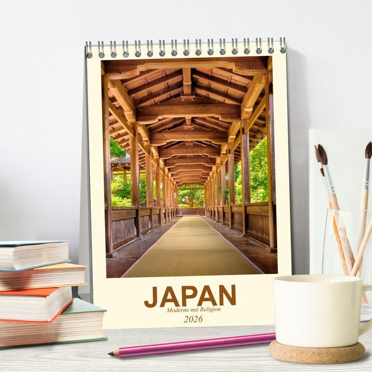 Produktbild: Japan - Moderne mit Religion (Tischkalender 2026 DIN A5 hoch), CALVENDO Monatskalender