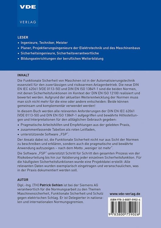 Produktbild: Funktionale Sicherheit von Maschinen &ndash; kompakt