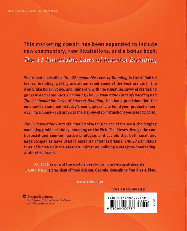 Produktbild: The 22 Immutable Laws of Branding