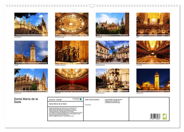 Produktbild: Santa Mar&iacute;a de la Sede (Wandkalender 2026 DIN A2 quer), CALVENDO Monatskalender