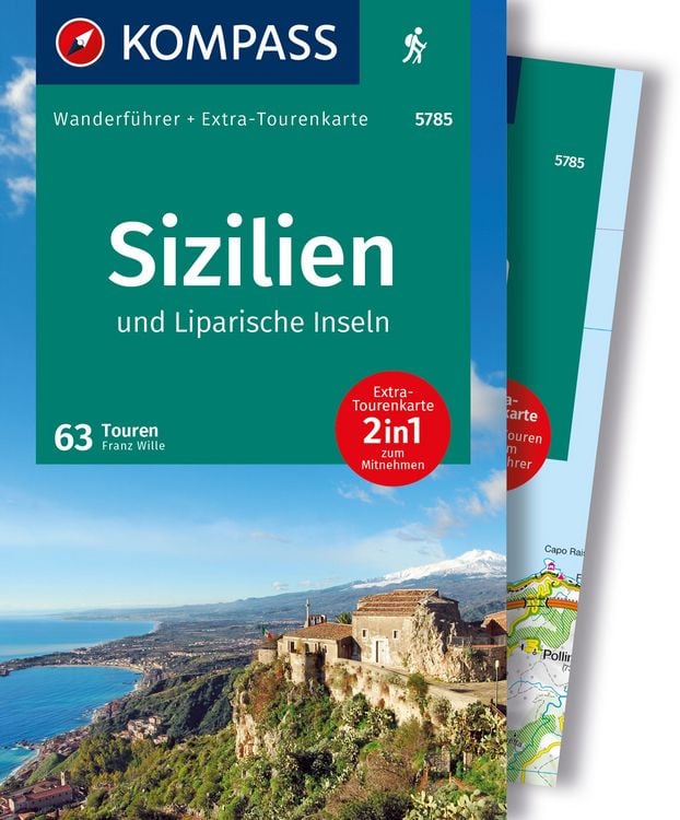 Produktbild: KOMPASS Wanderführer Sizilien und Liparische Inseln, 60 Touren mit Extra-Tourenkarte